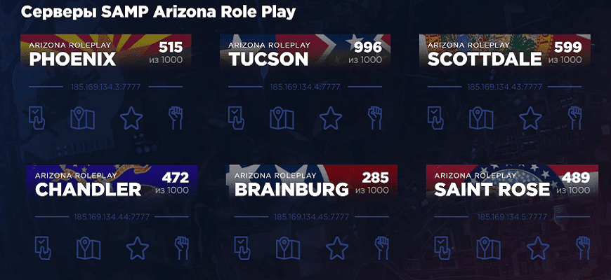 Проект Arizona RP (Аризона РП) очень масштабный и имеет много серверов. Поэтому многие новички в поиске лучшего сервера на Аризона РП и мы поможем вам с выбором. Здесь вы узнаете о 5 лучших серверов проекта, на которых стоит играть.