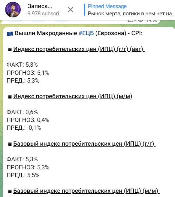 Записки спекулянта — честные отзывы о Телеграм канале