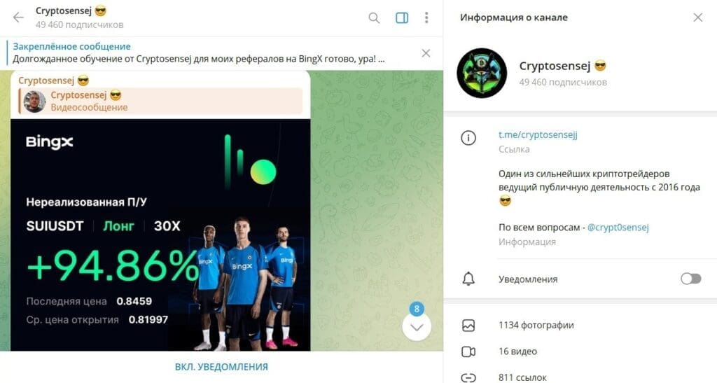 Телеграм Cryptosensej — отзывы пользователей и проверка на честность