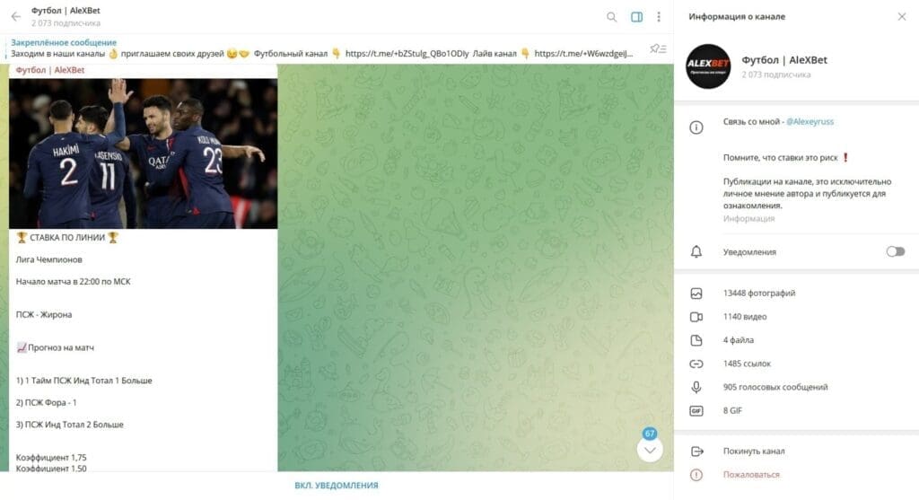 Телеграм Футбол | AleXBet — отзывы подписчиков и проверка на мошенничество