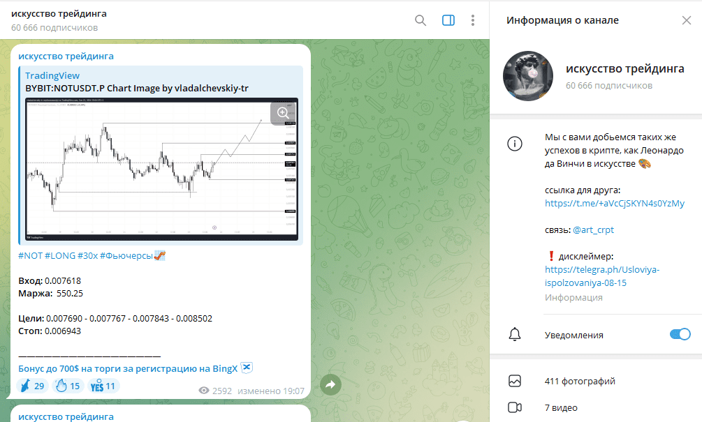 Телеграм канал искусство трейдинга обзор, честные отзывы о паблике