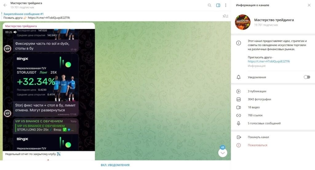 Телеграм Мастерство трейдинга — отзывы и проверка проекта