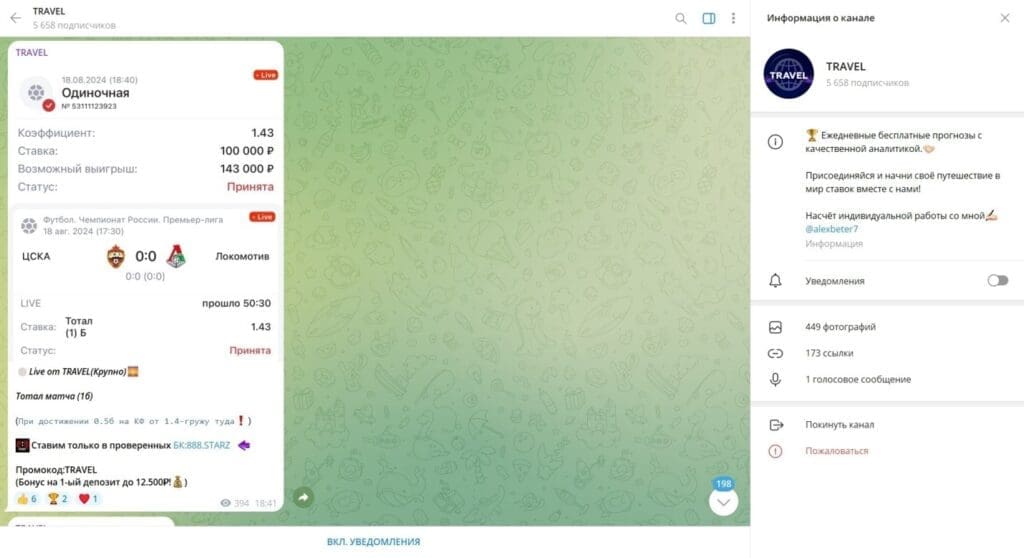 Телеграм TRAVEL — отзывы подписчиков о скаме!